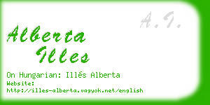 alberta illes business card